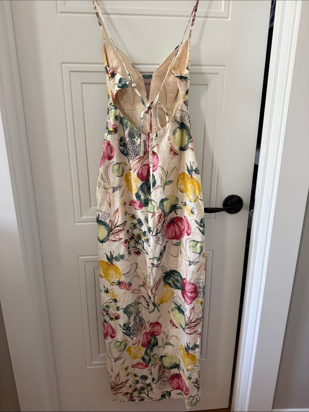 Abercrombie & Fitch, Tomato/Veggie Linen Maxi Dress - Picture 8 of 8